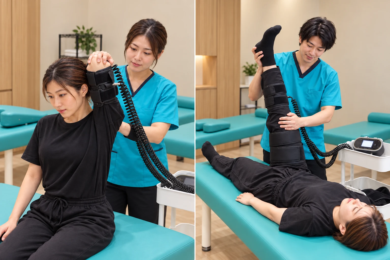 FAST TRAINER sessions using dedicated wraps on the arms and legs